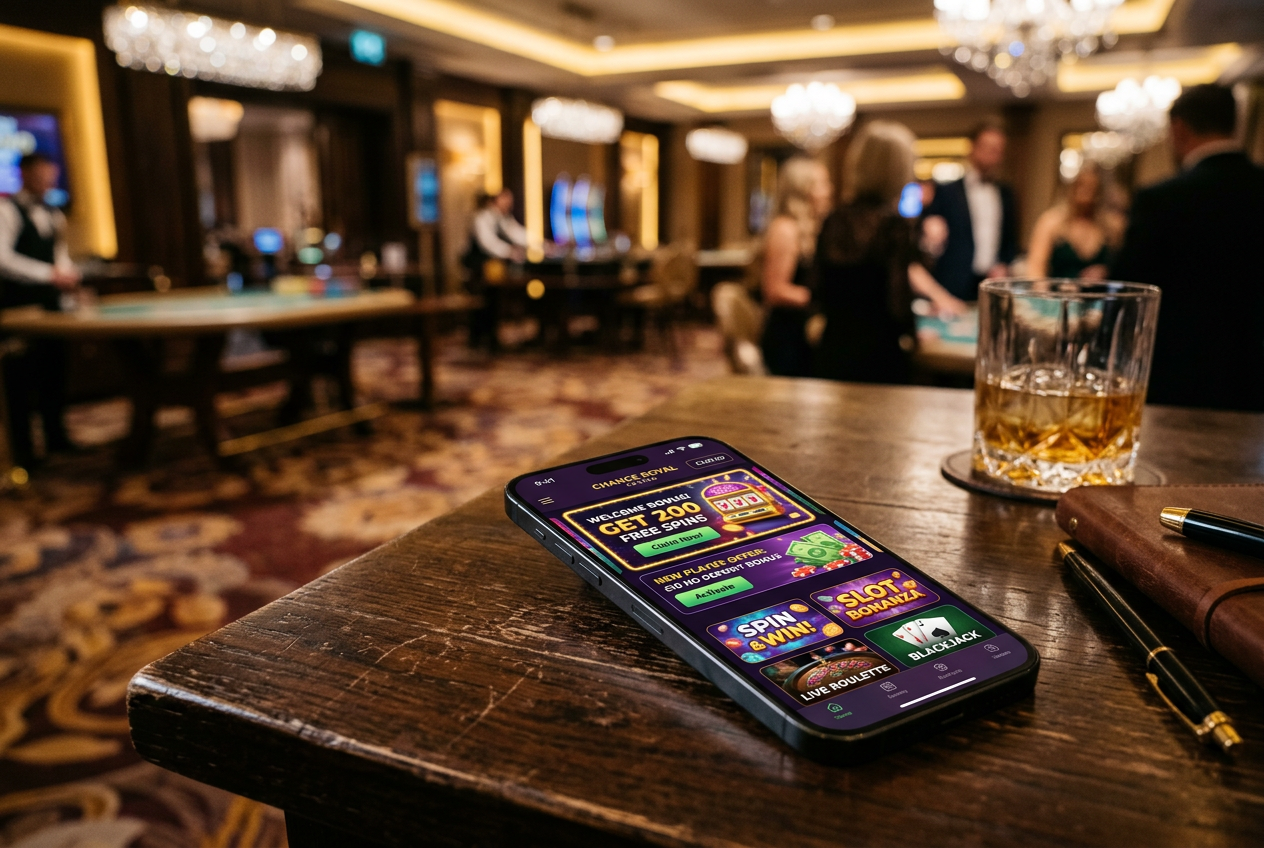 Digital casino bonus offers displayed on a modern interface